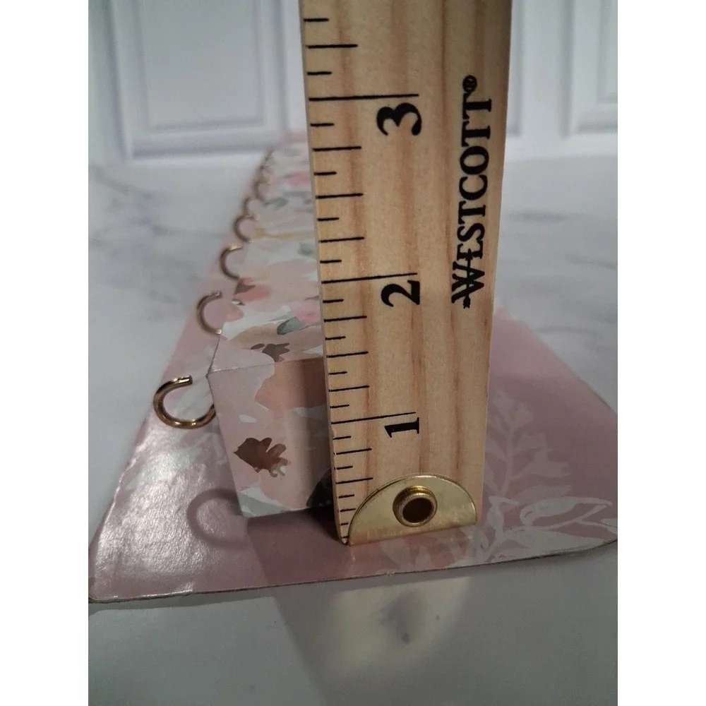 Floral Jewelry Holder/Organizer Wall Mounted 17-3/4 x 1-1/2 inches w/ 9 Hooks